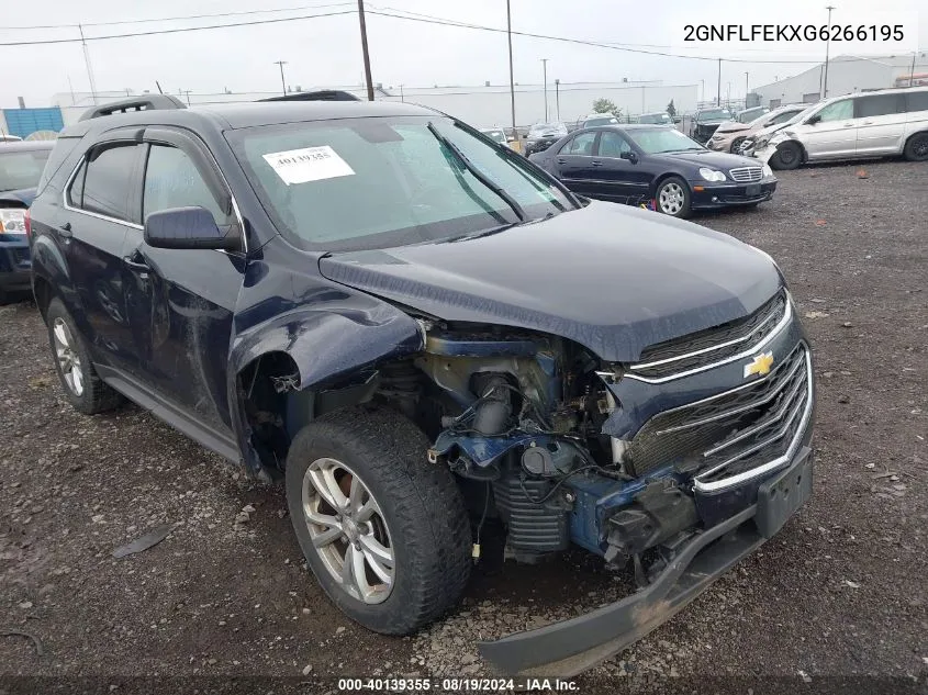 2016 Chevrolet Equinox Lt VIN: 2GNFLFEKXG6266195 Lot: 40139355