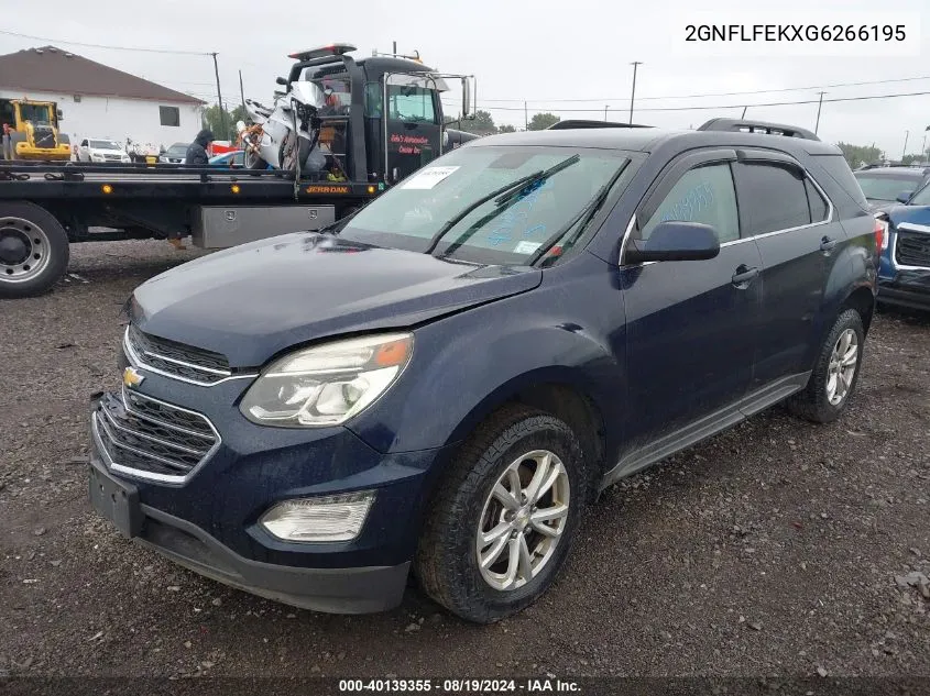 2016 Chevrolet Equinox Lt VIN: 2GNFLFEKXG6266195 Lot: 40139355