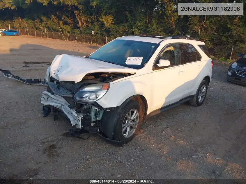 2016 Chevrolet Equinox Lt VIN: 2GNALCEK9G1182908 Lot: 40144014