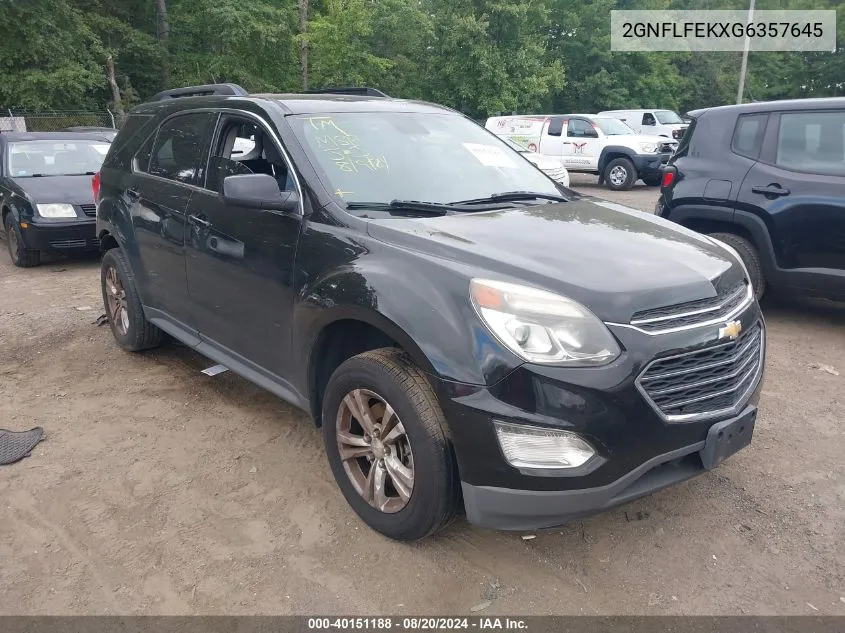 2016 Chevrolet Equinox Lt VIN: 2GNFLFEKXG6357645 Lot: 40151188