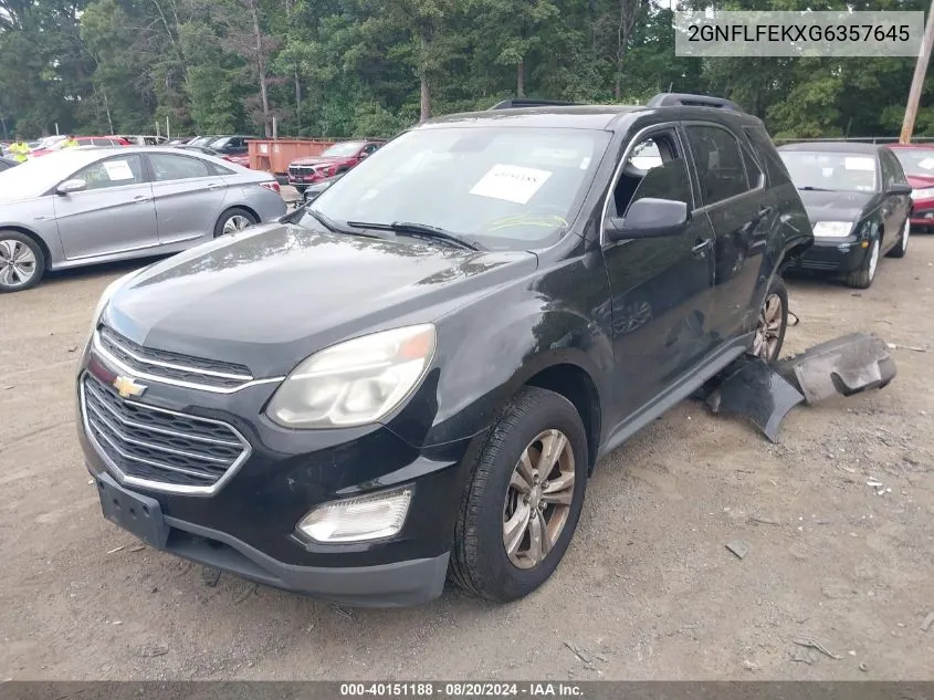 2016 Chevrolet Equinox Lt VIN: 2GNFLFEKXG6357645 Lot: 40151188