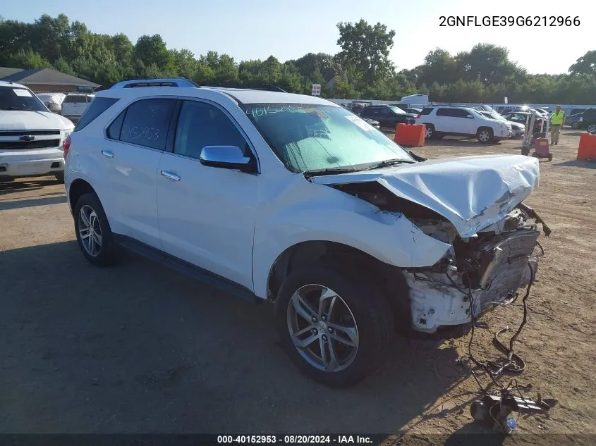 2016 Chevrolet Equinox Ltz VIN: 2GNFLGE39G6212966 Lot: 40152953