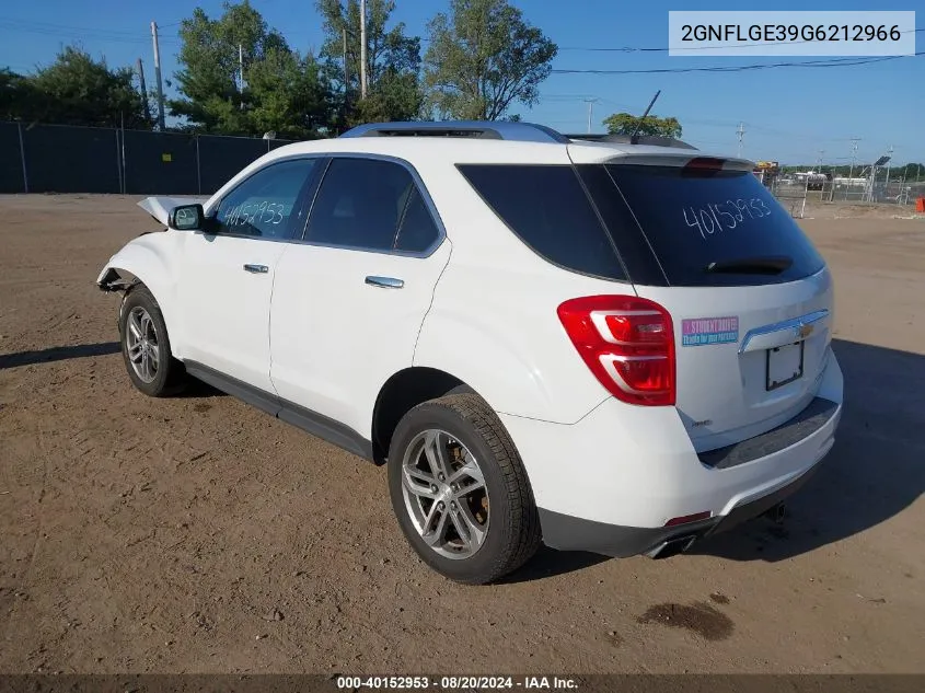 2016 Chevrolet Equinox Ltz VIN: 2GNFLGE39G6212966 Lot: 40152953