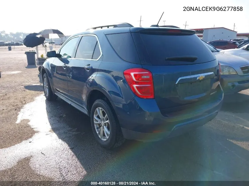 2016 Chevrolet Equinox Lt VIN: 2GNALCEK9G6277858 Lot: 40160128