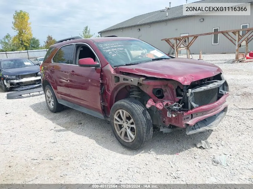 2GNALCEKXG1116366 2016 Chevrolet Equinox Lt