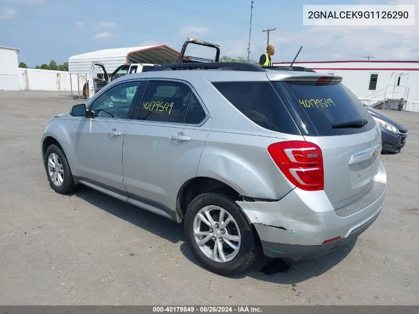 2016 Chevrolet Equinox Lt VIN: 2GNALCEK9G1126290 Lot: 40179549