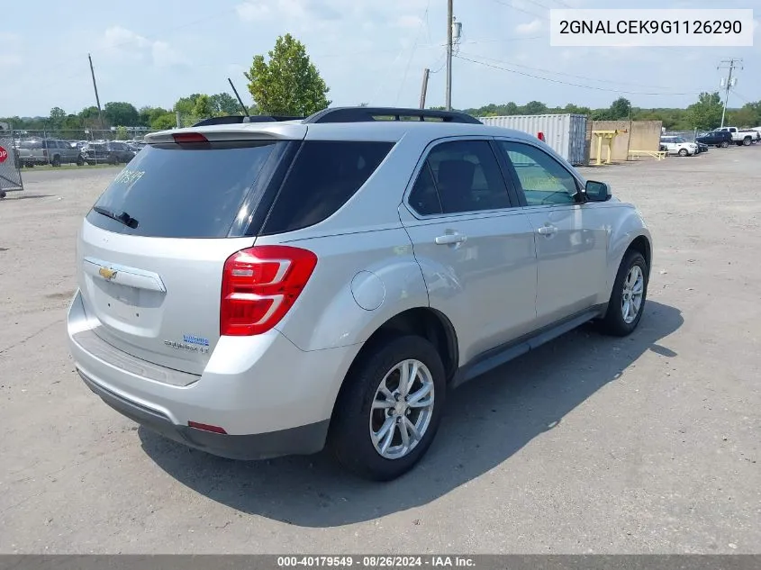 2016 Chevrolet Equinox Lt VIN: 2GNALCEK9G1126290 Lot: 40179549