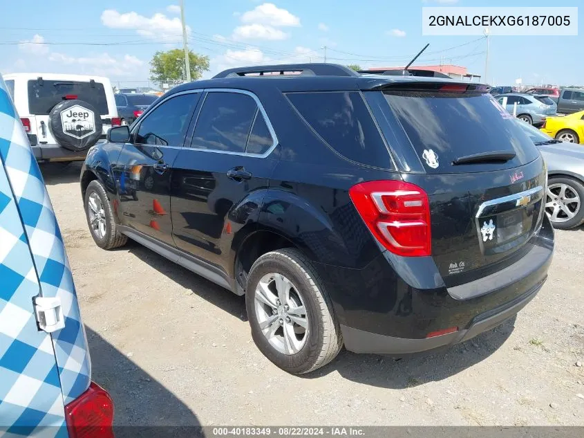 2016 Chevrolet Equinox Lt VIN: 2GNALCEKXG6187005 Lot: 40183349