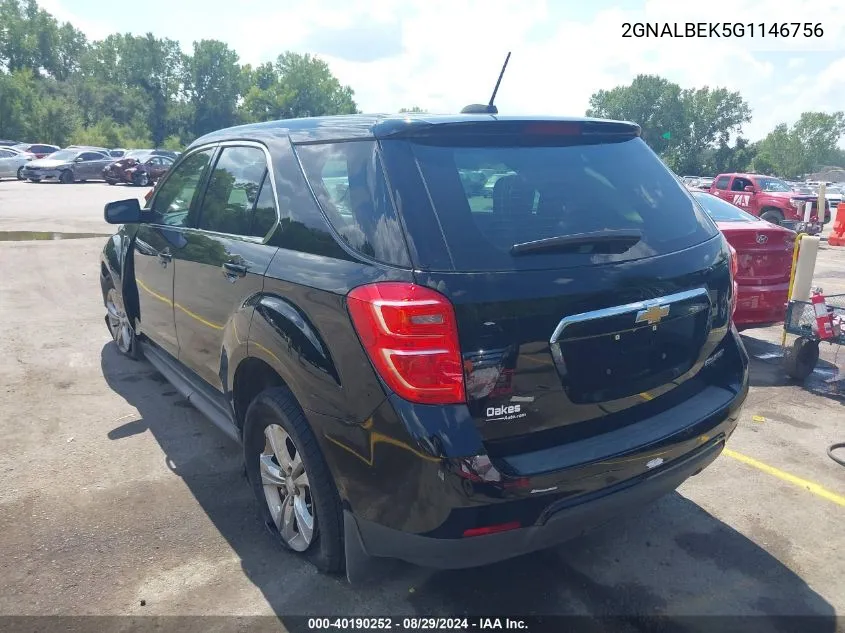 2GNALBEK5G1146756 2016 Chevrolet Equinox Ls