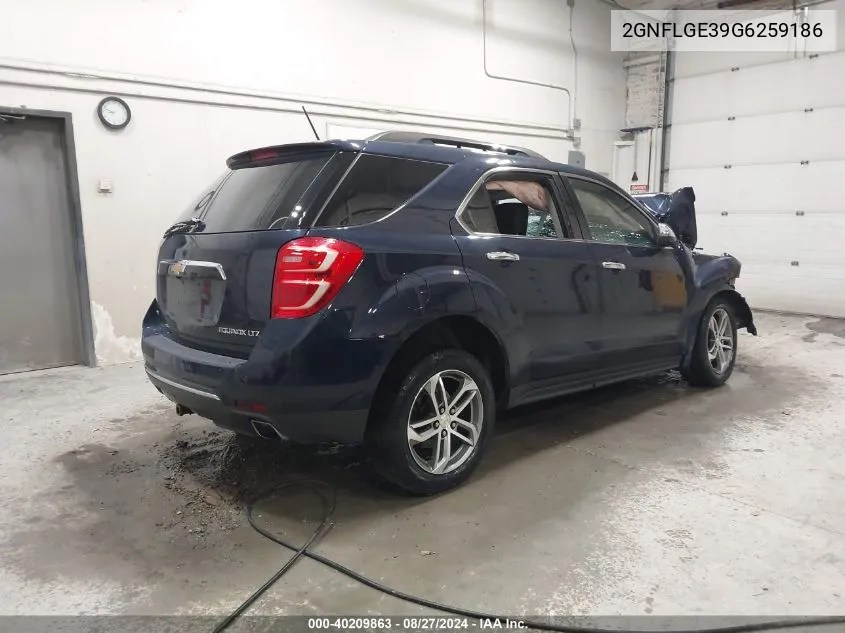 2016 Chevrolet Equinox Ltz VIN: 2GNFLGE39G6259186 Lot: 40209863