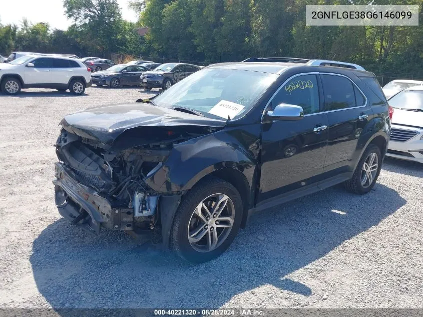 2016 Chevrolet Equinox Ltz VIN: 2GNFLGE38G6146099 Lot: 40221320