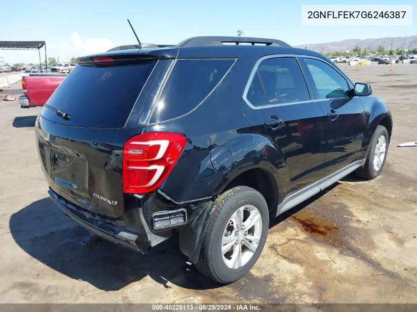 2016 Chevrolet Equinox Lt VIN: 2GNFLFEK7G6246387 Lot: 40225113