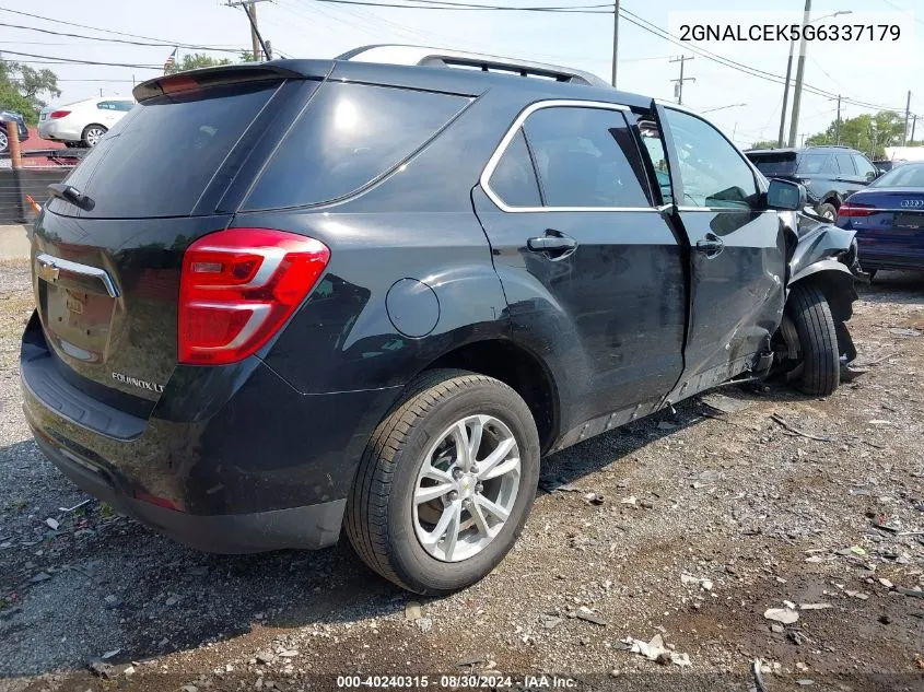 2016 Chevrolet Equinox Lt VIN: 2GNALCEK5G6337179 Lot: 40240315