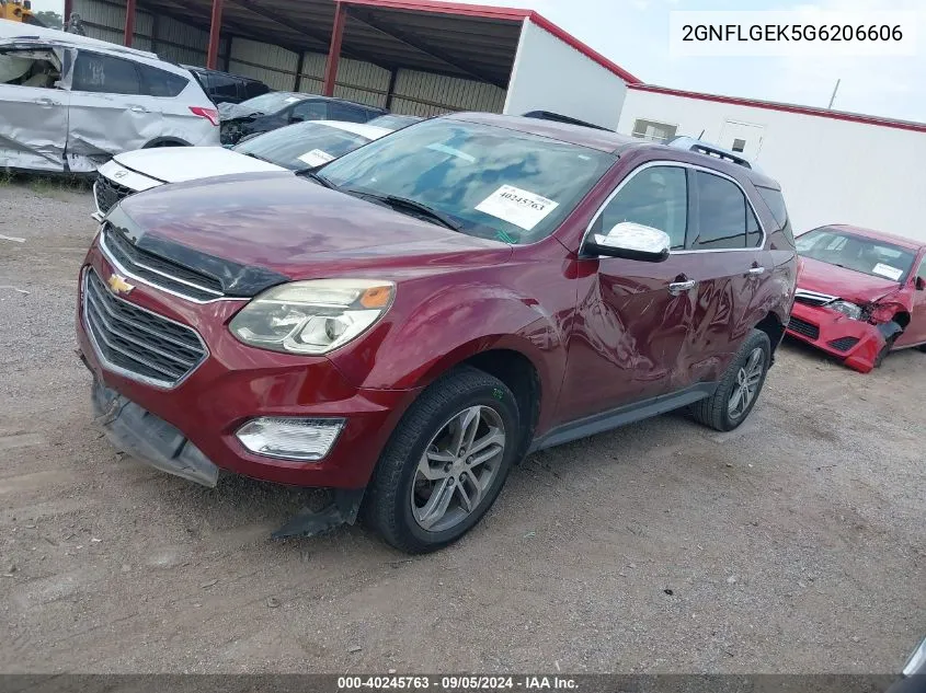 2GNFLGEK5G6206606 2016 Chevrolet Equinox Ltz