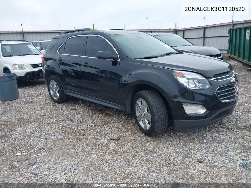 2016 Chevrolet Equinox Lt VIN: 2GNALCEK3G1120520 Lot: 40245890