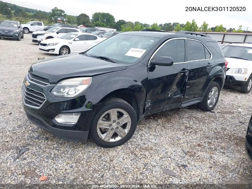 2016 Chevrolet Equinox Lt VIN: 2GNALCEK3G1120520 Lot: 40245890