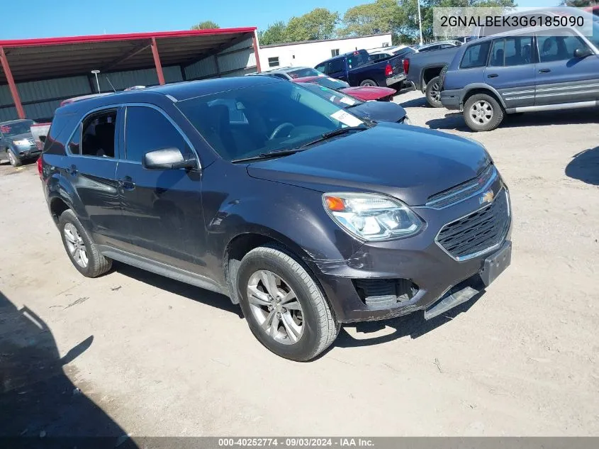 2016 Chevrolet Equinox Ls VIN: 2GNALBEK3G6185090 Lot: 40252774