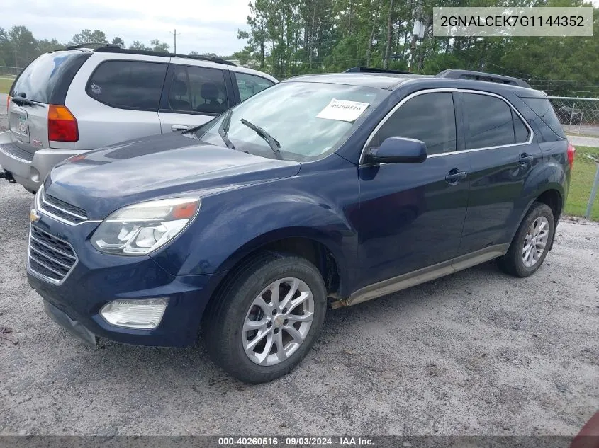 2GNALCEK7G1144352 2016 Chevrolet Equinox Lt