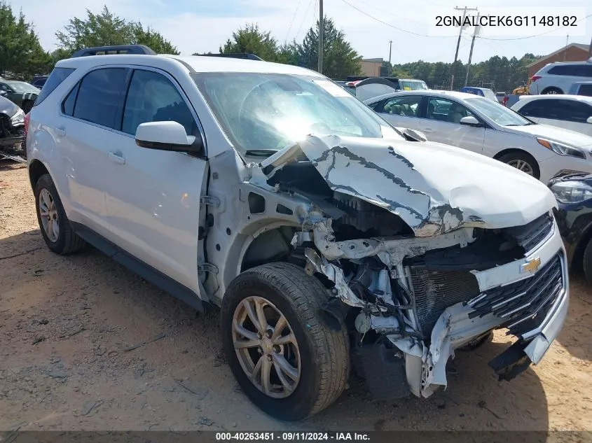 2016 Chevrolet Equinox Lt VIN: 2GNALCEK6G1148182 Lot: 40263451