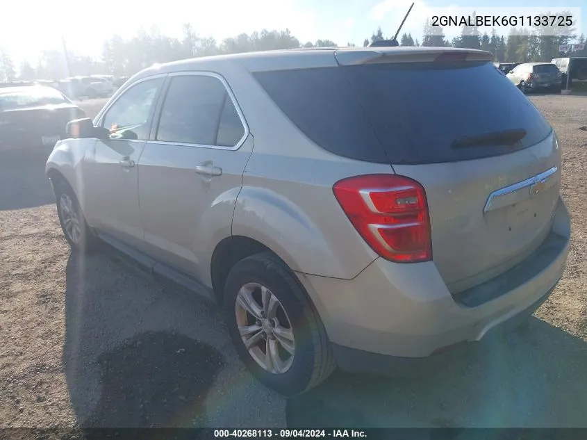 2GNALBEK6G1133725 2016 Chevrolet Equinox Ls