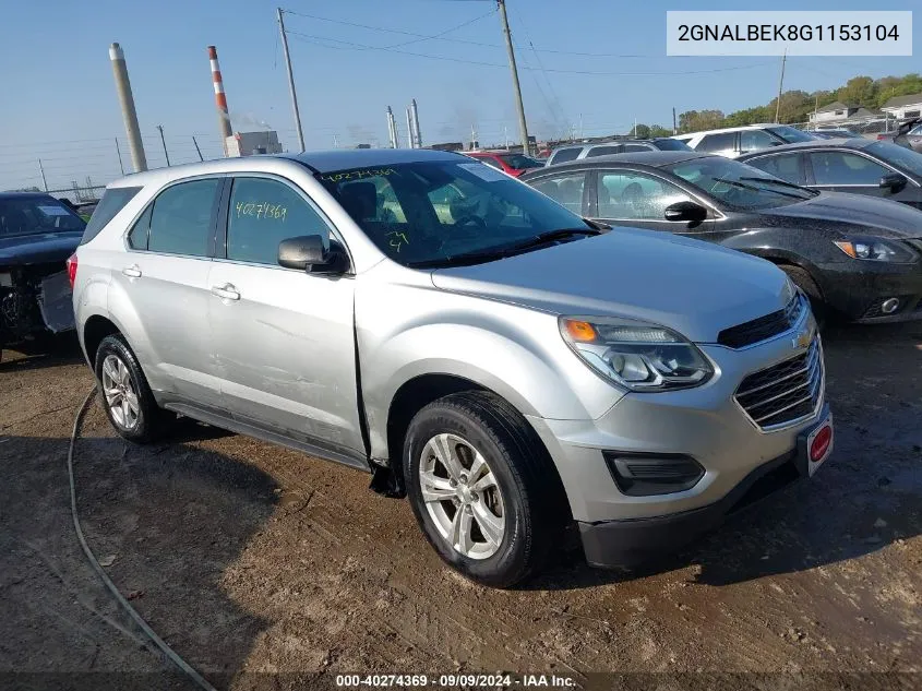 2GNALBEK8G1153104 2016 Chevrolet Equinox Ls