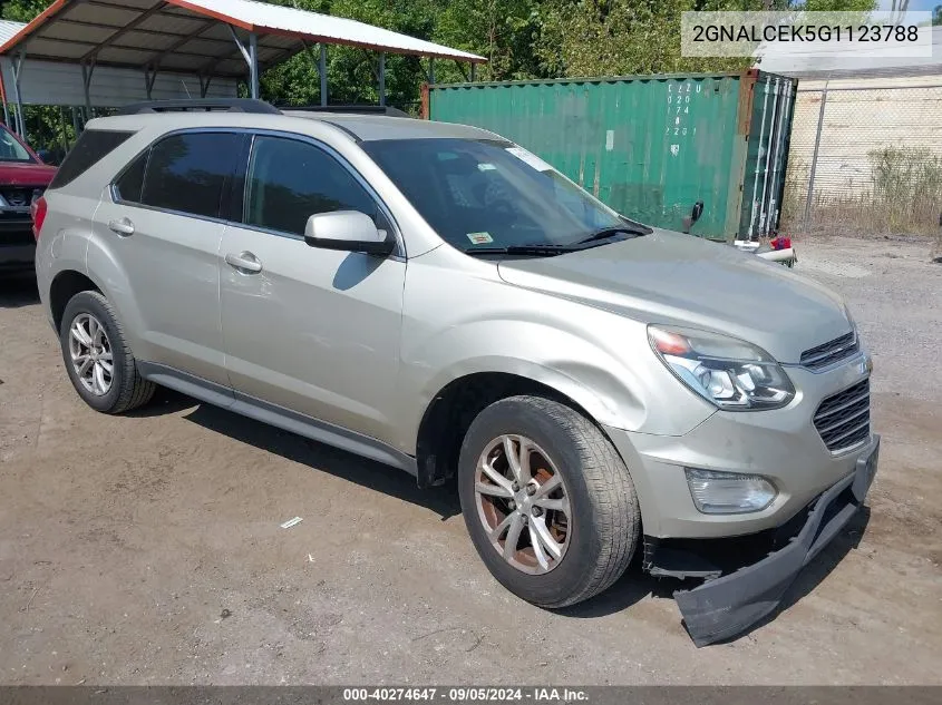 2016 Chevrolet Equinox Lt VIN: 2GNALCEK5G1123788 Lot: 40274647