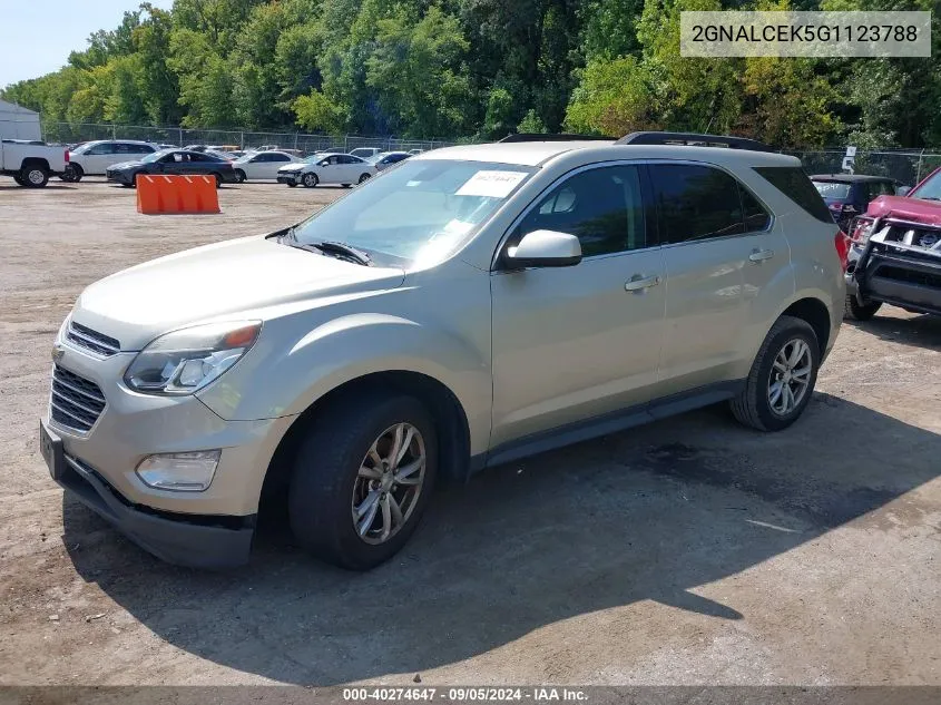 2016 Chevrolet Equinox Lt VIN: 2GNALCEK5G1123788 Lot: 40274647