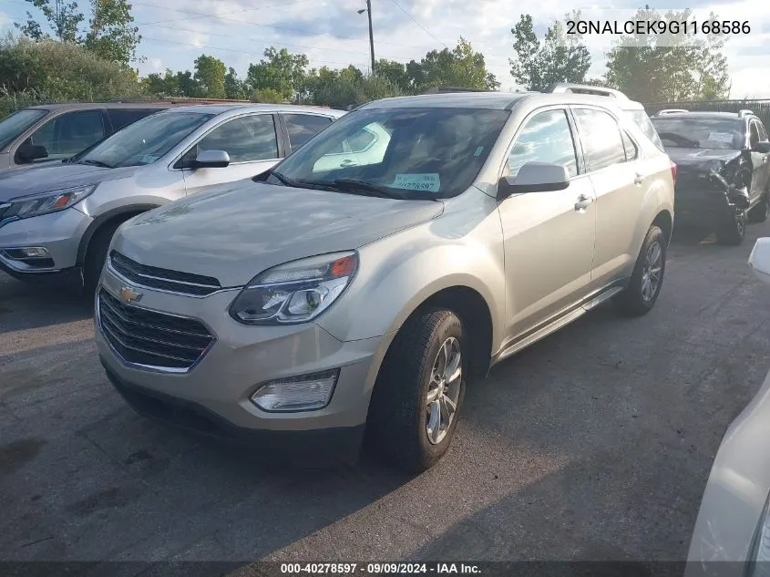 2016 Chevrolet Equinox Lt VIN: 2GNALCEK9G1168586 Lot: 40278597