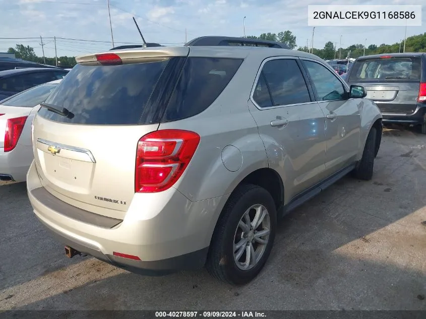 2016 Chevrolet Equinox Lt VIN: 2GNALCEK9G1168586 Lot: 40278597