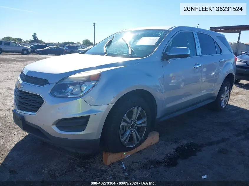 2016 Chevrolet Equinox Ls VIN: 2GNFLEEK1G6231524 Lot: 40279304