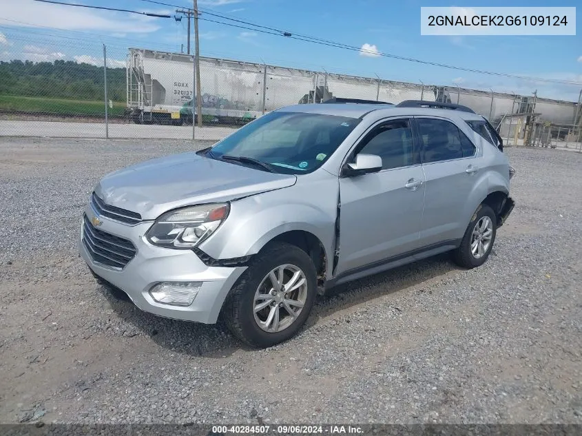 2016 Chevrolet Equinox Lt VIN: 2GNALCEK2G6109124 Lot: 40284507