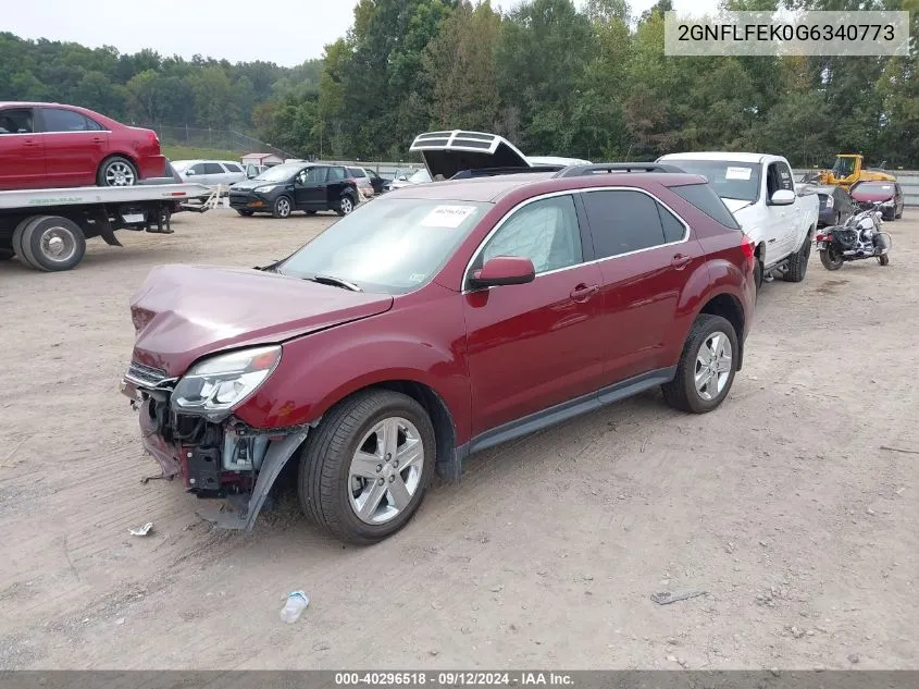 2016 Chevrolet Equinox Lt VIN: 2GNFLFEK0G6340773 Lot: 40296518