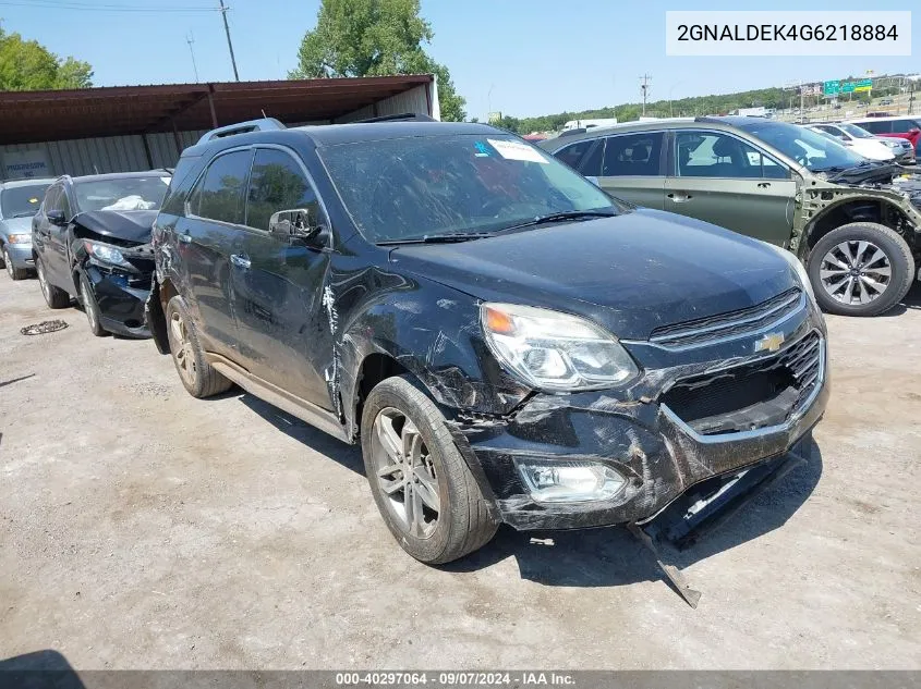 2016 Chevrolet Equinox Ltz VIN: 2GNALDEK4G6218884 Lot: 40297064