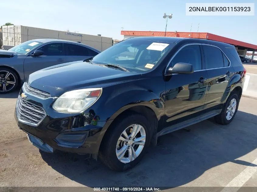 2GNALBEK0G1153923 2016 Chevrolet Equinox Ls