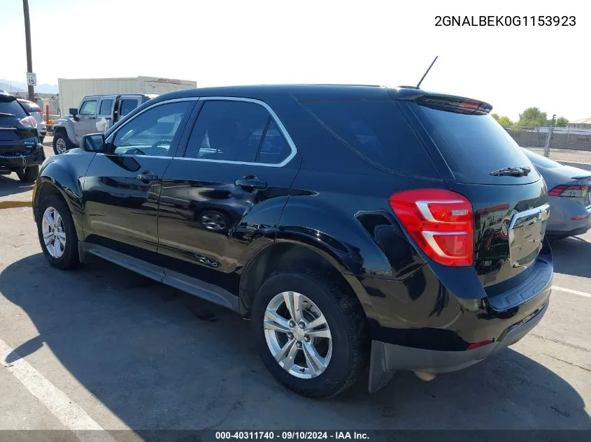 2GNALBEK0G1153923 2016 Chevrolet Equinox Ls