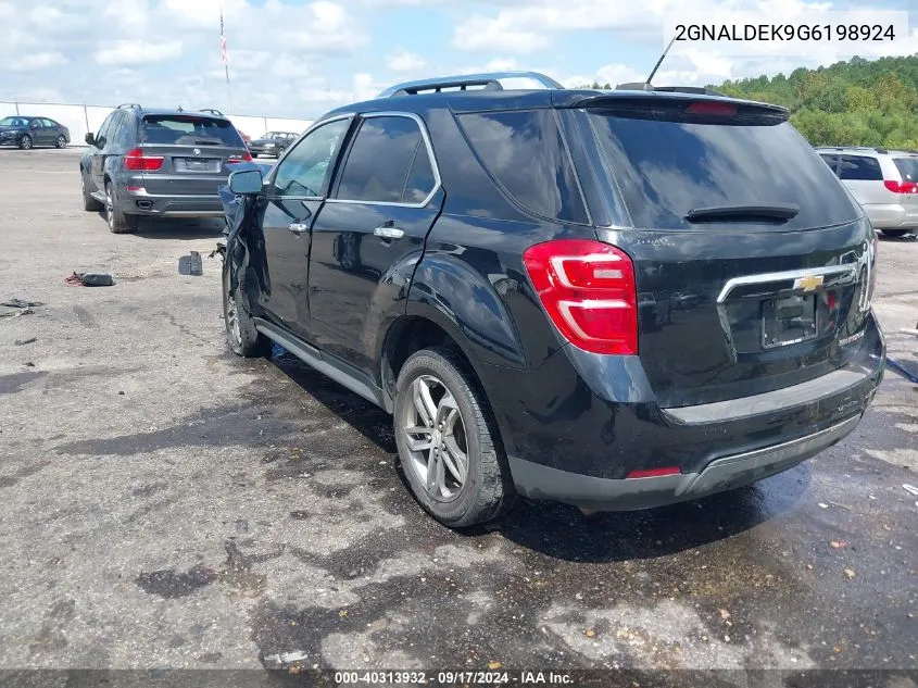 2016 Chevrolet Equinox Ltz VIN: 2GNALDEK9G6198924 Lot: 40313932