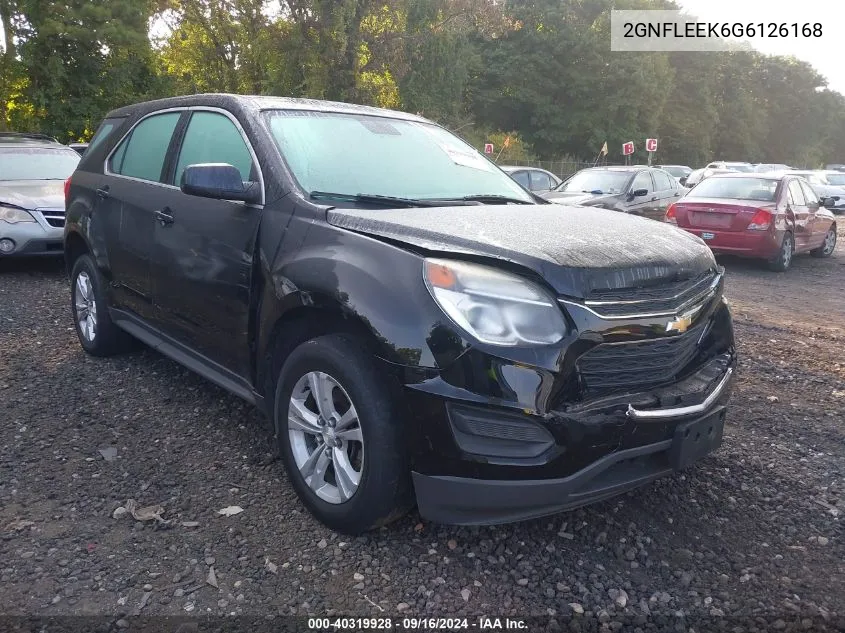 2016 Chevrolet Equinox Ls VIN: 2GNFLEEK6G6126168 Lot: 40319928