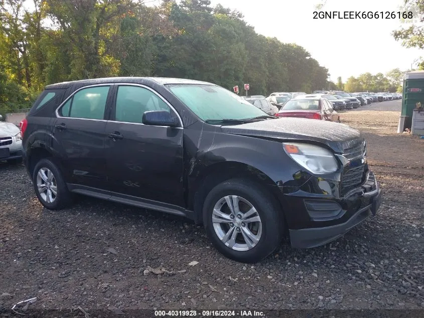 2016 Chevrolet Equinox Ls VIN: 2GNFLEEK6G6126168 Lot: 40319928