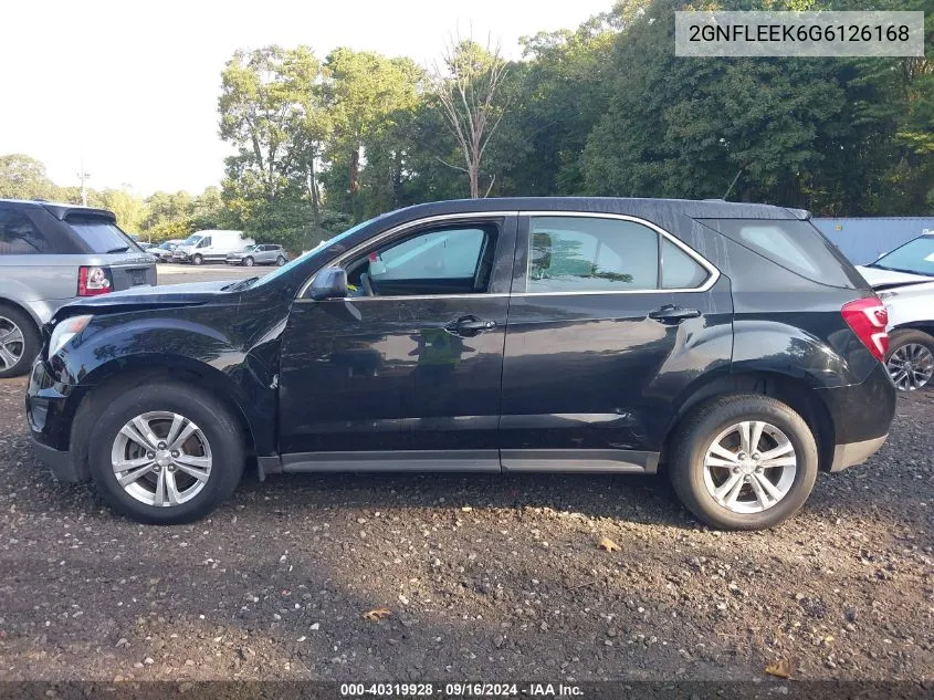 2016 Chevrolet Equinox Ls VIN: 2GNFLEEK6G6126168 Lot: 40319928