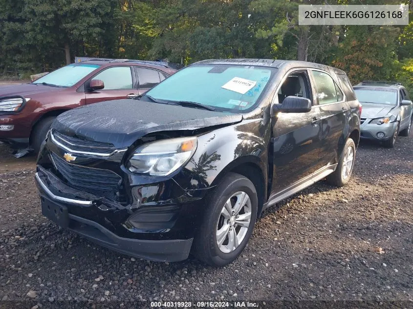 2016 Chevrolet Equinox Ls VIN: 2GNFLEEK6G6126168 Lot: 40319928