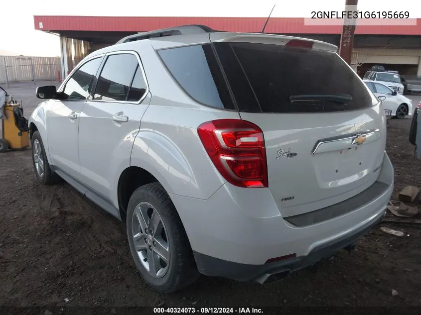 2GNFLFE31G6195669 2016 Chevrolet Equinox Lt