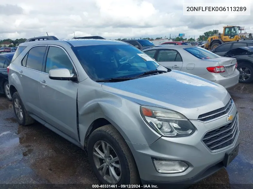 2GNFLFEK0G6113289 2016 Chevrolet Equinox Lt