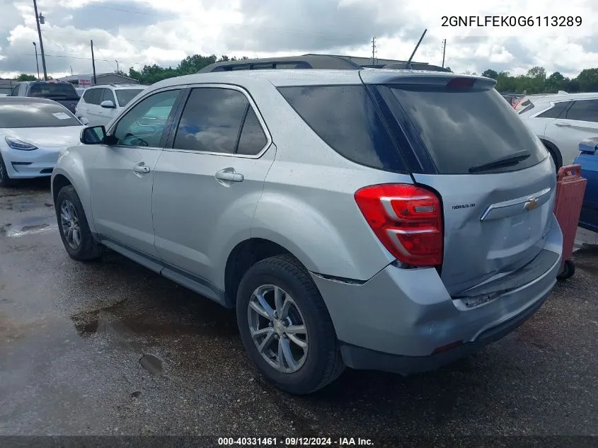 2GNFLFEK0G6113289 2016 Chevrolet Equinox Lt