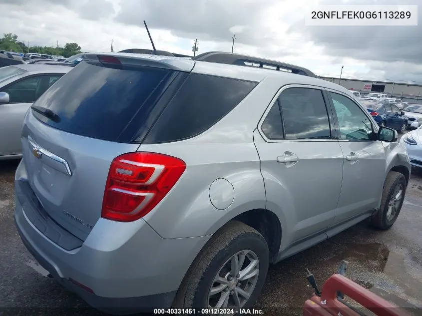 2GNFLFEK0G6113289 2016 Chevrolet Equinox Lt