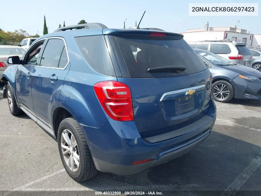 2016 Chevrolet Equinox Lt VIN: 2GNALCEK8G6297423 Lot: 40332908