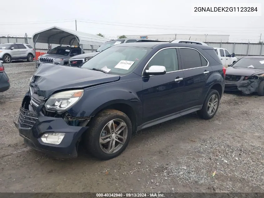 2016 Chevrolet Equinox Ltz VIN: 2GNALDEK2G1123284 Lot: 40342940