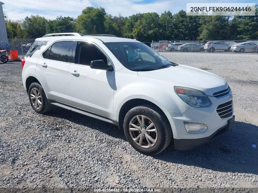 2016 Chevrolet Equinox Lt VIN: 2GNFLFEK9G6244446 Lot: 40354432