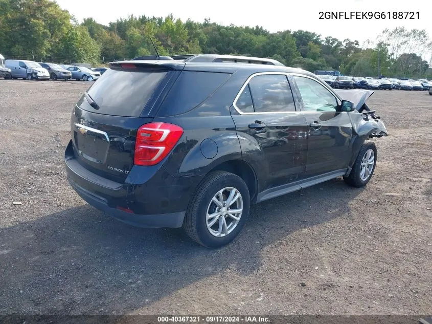 2016 Chevrolet Equinox Lt VIN: 2GNFLFEK9G6188721 Lot: 40367321