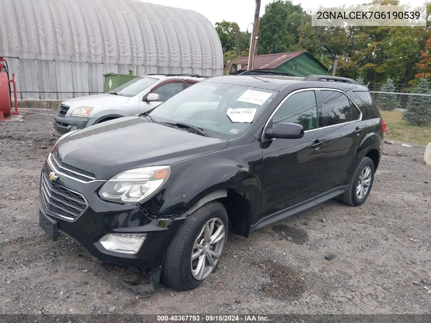 2016 Chevrolet Equinox Lt VIN: 2GNALCEK7G6190539 Lot: 40367793