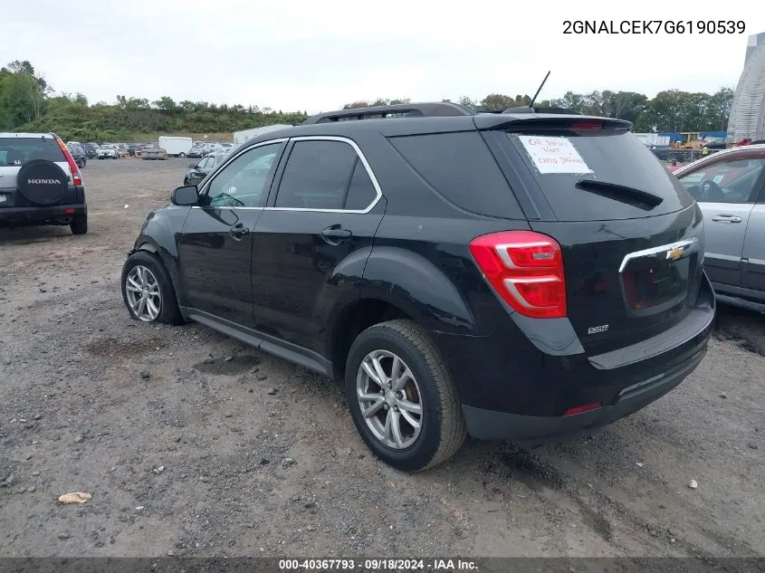 2016 Chevrolet Equinox Lt VIN: 2GNALCEK7G6190539 Lot: 40367793